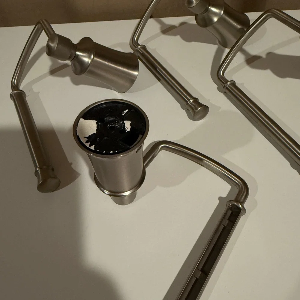 Moen Brushed Nickel Wall Mount Toilet Paper Holder‎ Set of 4 Modern Bathroom
